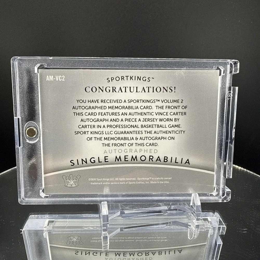 2021 Sportkings Volume 2 Auto Memorabilia SILVER #AMVC2 Vince Carter